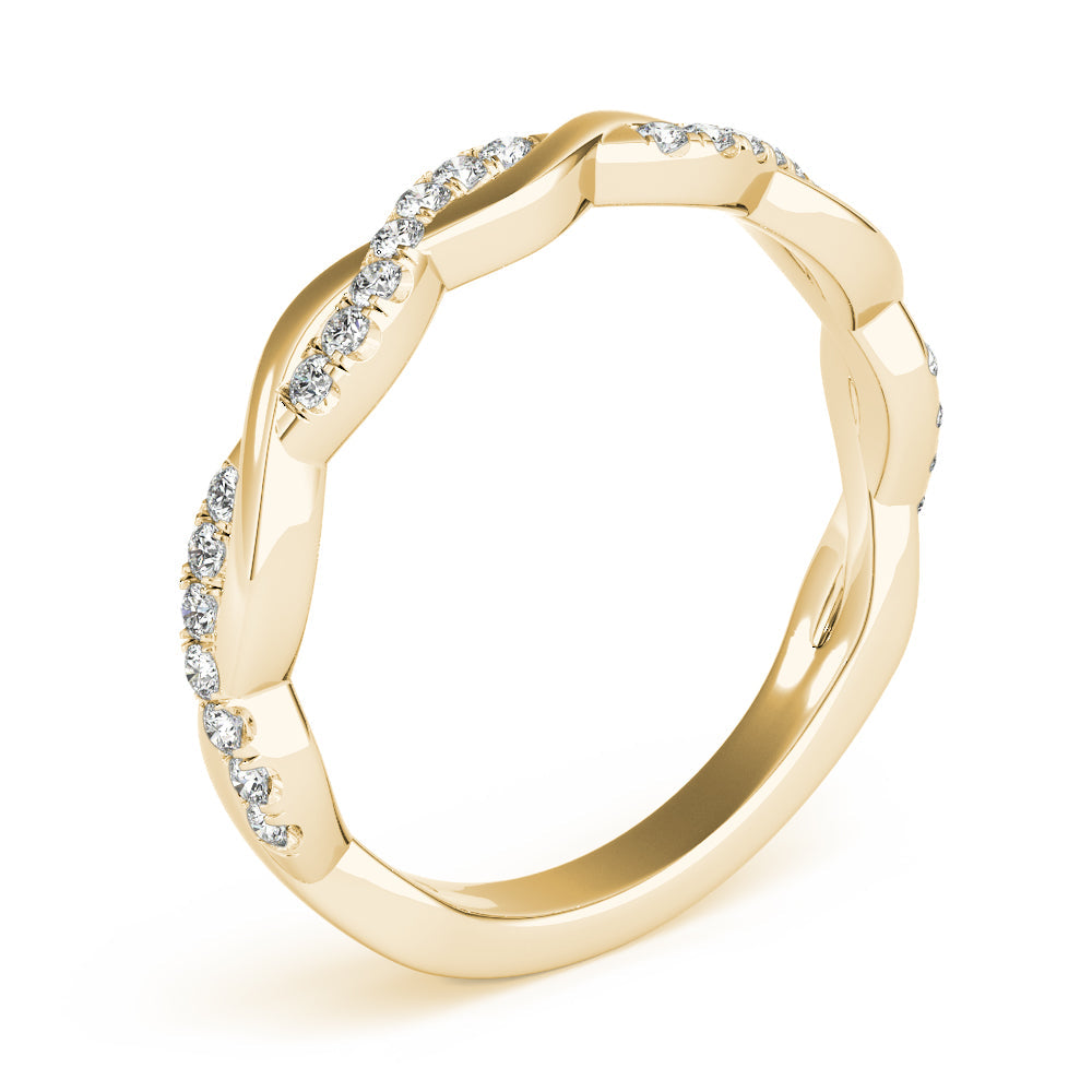 Braided Half Eternity Ring in Gold & Platinum