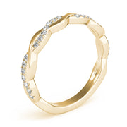 Braided Half Eternity Ring in Gold & Platinum