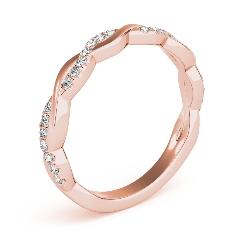 Braided Half Eternity Ring in Gold & Platinum