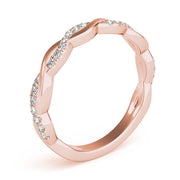 Braided Half Eternity Ring in Gold & Platinum