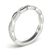 Braided Half Eternity Ring in Gold & Platinum