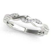 Braided Half Eternity Ring in Gold & Platinum