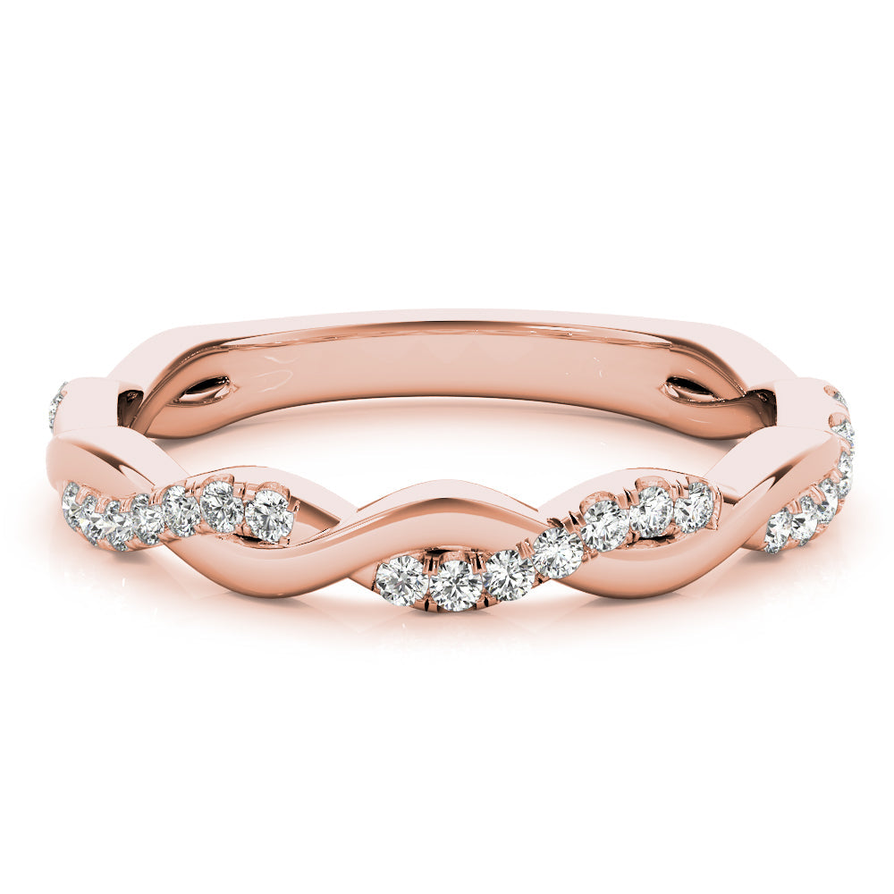 Braided Half Eternity Ring in Gold & Platinum