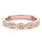 Braided Half Eternity Ring in Gold & Platinum