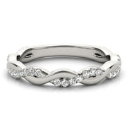 Braided Half Eternity Ring in Gold & Platinum