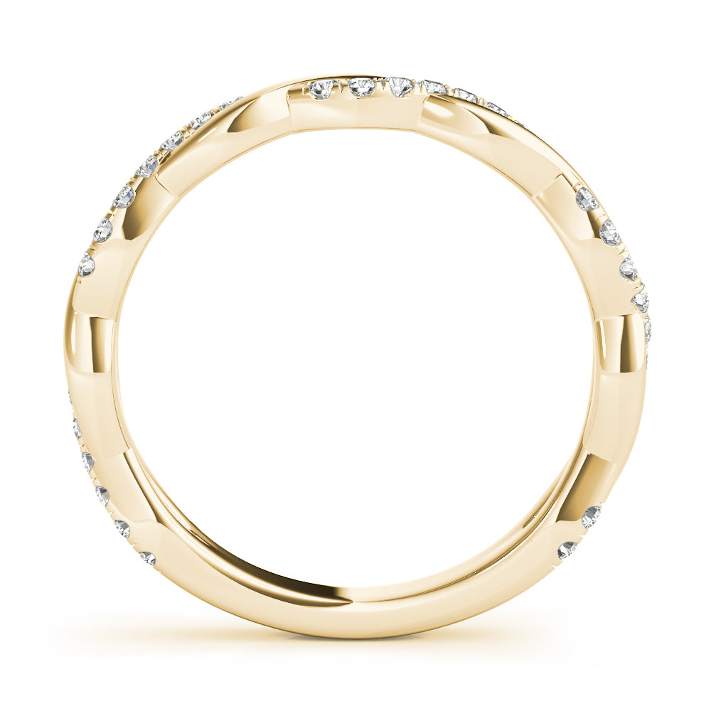Braided Half Eternity Ring in Gold & Platinum