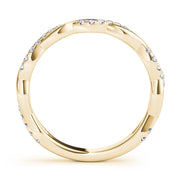 Braided Half Eternity Ring in Gold & Platinum