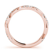 Braided Half Eternity Ring in Gold & Platinum