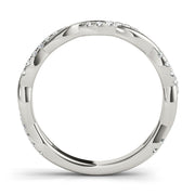 Braided Half Eternity Ring in Gold & Platinum