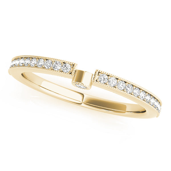 Diamond Half Eternity Ring in 10K/14K gold and platinum with certified lab-grown or natural diamonds