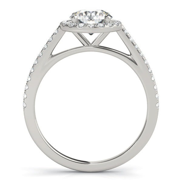 Pristine Halo Engagement Ring Round Diamond Engagement Ring in 10K/14K gold and platinum with certified lab-grown or natural diamonds