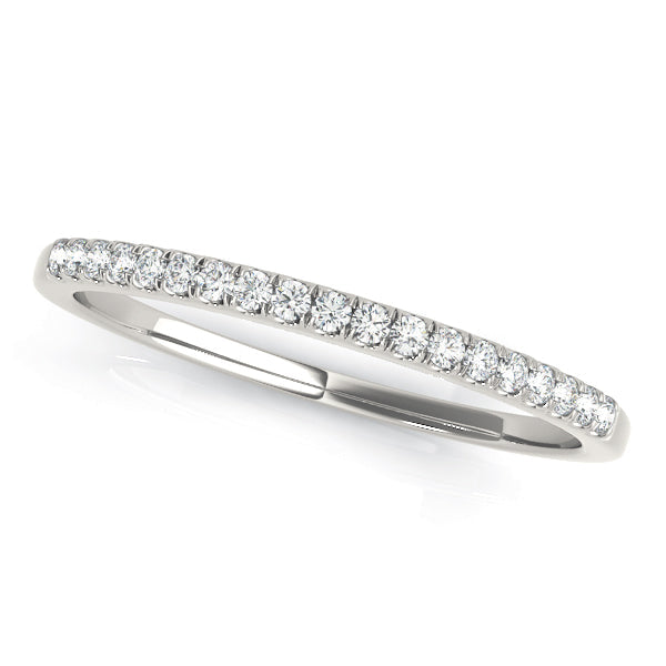 Split Prong Wedding Half Eternity Ring in Gold & Platinum