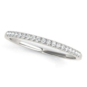 Split Prong Wedding Half Eternity Ring in Gold & Platinum