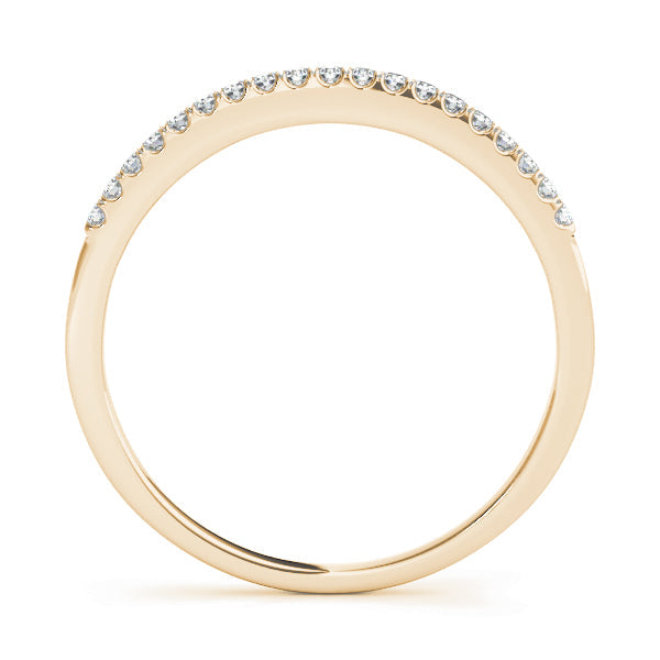 Split Prong Wedding Half Eternity Ring in Gold & Platinum