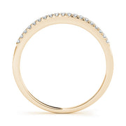 Split Prong Wedding Half Eternity Ring in Gold & Platinum