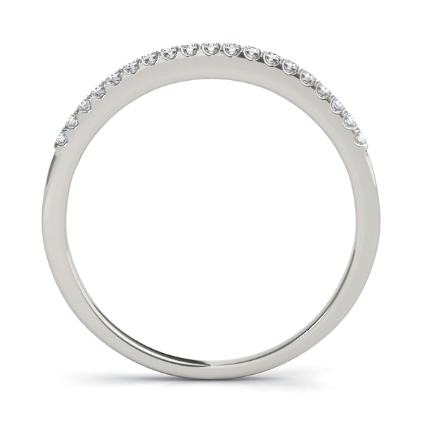Split Prong Wedding Half Eternity Ring in Gold & Platinum