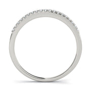 Split Prong Wedding Half Eternity Ring in Gold & Platinum