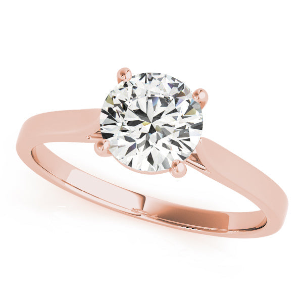 Resplendent Solitaire Engagement Ring Round Diamond Engagement Ring in 10K/14K gold and platinum with certified lab-grown or natural diamonds