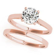 Resplendent Solitaire Engagement Ring Round Diamond Engagement Ring in 10K/14K gold and platinum with certified lab-grown or natural diamonds