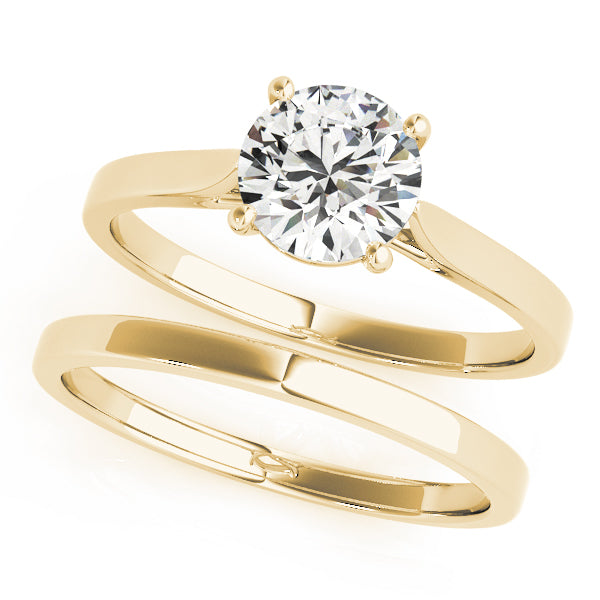 Resplendent Solitaire Engagement Ring Round Diamond Engagement Ring in 10K/14K gold and platinum with certified lab-grown or natural diamonds