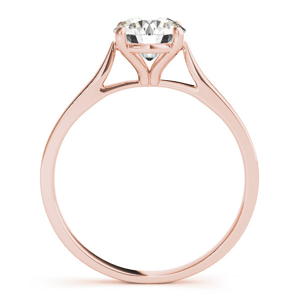 Resplendent Solitaire Engagement Ring Round Diamond Engagement Ring in 10K/14K gold and platinum with certified lab-grown or natural diamonds