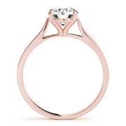 Resplendent Solitaire Engagement Ring Round Diamond Engagement Ring in 10K/14K gold and platinum with certified lab-grown or natural diamonds