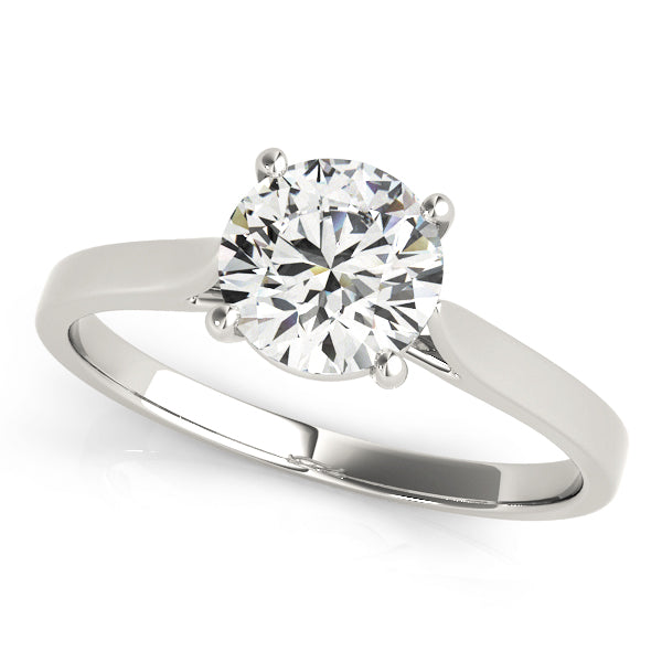 Resplendent Solitaire Engagement Ring Round Diamond Engagement Ring in 10K/14K gold and platinum with certified lab-grown or natural diamonds