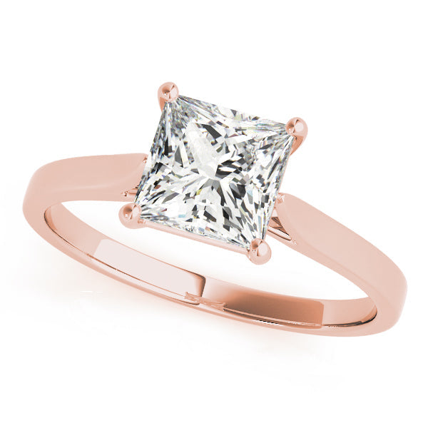 Cherished Cut Solitaire Engagement Ring Princess Diamond Engagement Ring in 10K/14K gold and platinum with certified lab-grown or natural diamonds
