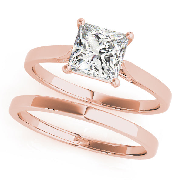 Cherished Cut Solitaire Engagement Ring Princess Diamond Engagement Ring in 10K/14K gold and platinum with certified lab-grown or natural diamonds