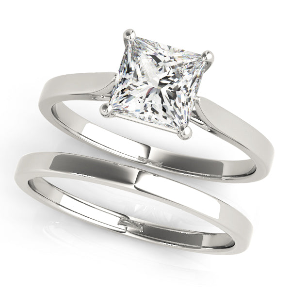 Cherished Cut Solitaire Engagement Ring Princess Diamond Engagement Ring in 10K/14K gold and platinum with certified lab-grown or natural diamonds