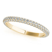 Straight PavÃ£Â© Half Eternity Ring in Gold & Platinum