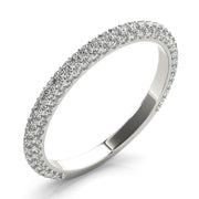 Straight PavÃ£Â© Half Eternity Ring in Gold & Platinum