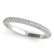 Straight PavÃ£Â© Half Eternity Ring in Gold & Platinum