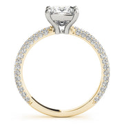 Timeless Pave Engagement Ring With Cut Head Princess Diamond Engagement Ring in 10K/14K gold and platinum with certified lab-grown or natural diamonds
