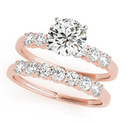 Majestic Single Row Engagement Ring Round Diamond Engagement Ring in 10K/14K gold and platinum with certified lab-grown or natural diamonds