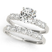 Majestic Single Row Engagement Ring Round Diamond Engagement Ring in 10K/14K gold and platinum with certified lab-grown or natural diamonds