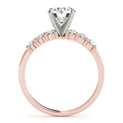 Majestic Single Row Engagement Ring Round Diamond Engagement Ring in 10K/14K gold and platinum with certified lab-grown or natural diamonds