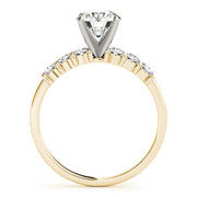 Majestic Single Row Engagement Ring Round Diamond Engagement Ring in 10K/14K gold and platinum with certified lab-grown or natural diamonds