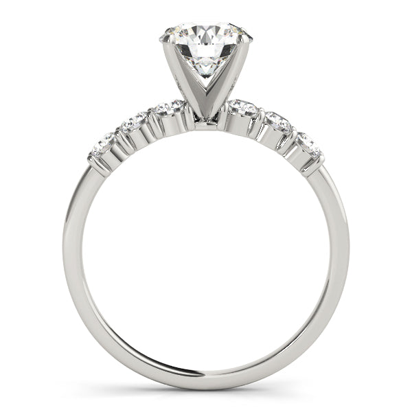Majestic Single Row Engagement Ring Round Diamond Engagement Ring in 10K/14K gold and platinum with certified lab-grown or natural diamonds