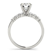 Majestic Single Row Engagement Ring Round Diamond Engagement Ring in 10K/14K gold and platinum with certified lab-grown or natural diamonds