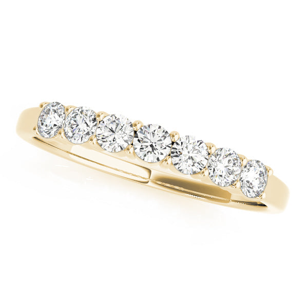 Straight Diamond Half Eternity Ring in 10K/14K gold and platinum with certified lab-grown or natural diamonds
