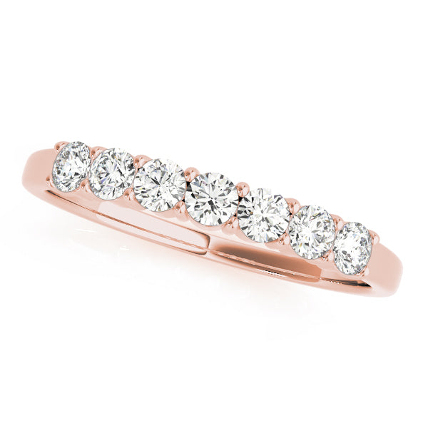 Straight Diamond Half Eternity Ring in Gold & Platinum