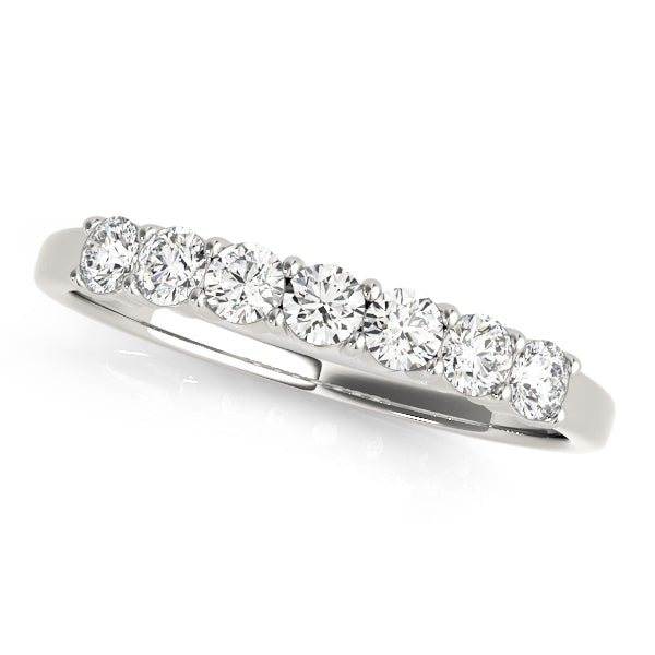 Straight Diamond Half Eternity Ring in Gold & Platinum