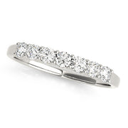 Straight Diamond Half Eternity Ring in Gold & Platinum