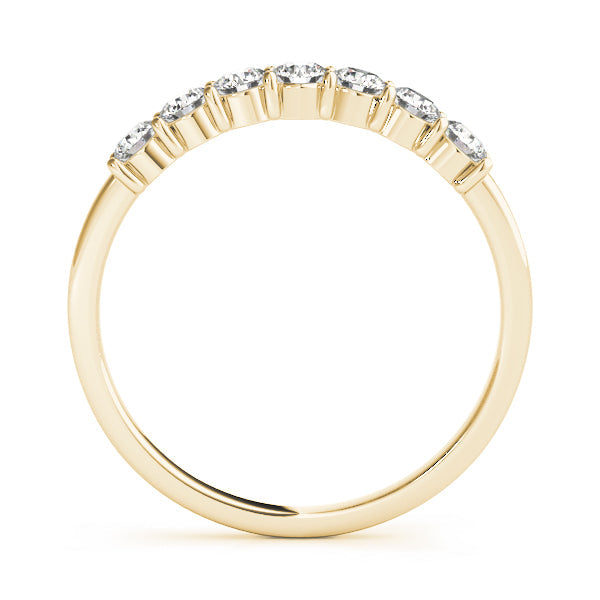 Straight Diamond Half Eternity Ring in Gold & Platinum