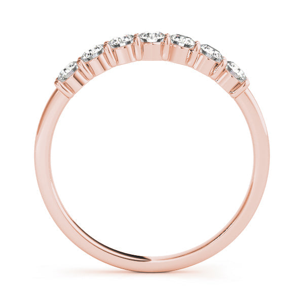 Straight Diamond Half Eternity Ring in Gold & Platinum