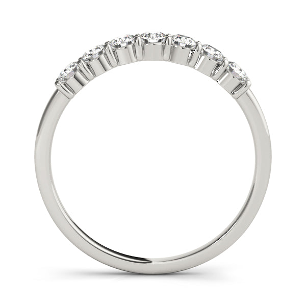 Straight Diamond Half Eternity Ring in Gold & Platinum