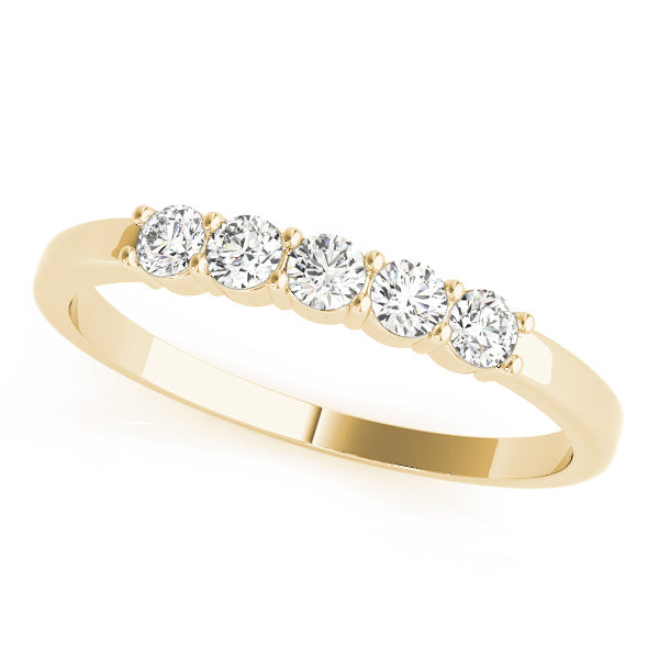 Shared Prong Half Eternity Ring in 10K/14K gold and platinum with certified lab-grown or natural diamonds