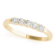 Shared Prong Half Eternity Ring in 10K/14K gold and platinum with certified lab-grown or natural diamonds