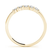 Shared Prong Half Eternity Ring in Gold & Platinum